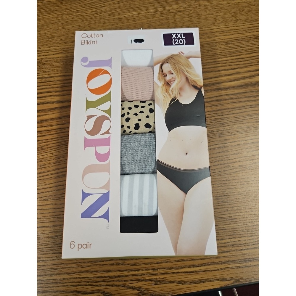 NEW Joyspun Women's‎ Cotton Bikini 6 Pack Size XXL (20)